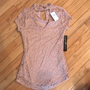 NWT Almost Famous Lace Top